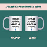 Thanks for Letting Me Borrow Your Son Mug, Funny Gift for Mother in Law, Gift for Boyfriend’s Mum, Fiancé’s Mum Gift, Father In-Law Gift