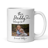 Personalised 'This Daddy Belongs To' Mug, Father’s Day Gift from Kids, Custom Name & Photo Mug for Dad, Gift for Dad, Dad Gift from Children