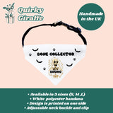 Personalised Bone Collector Dog Halloween Bandana, Dog Halloween Outfit, Funny Halloween Dog Collar, Funny October Birthday Dog Gift