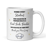 Personalised Food Tech Teacher Thank You Mug, End of Year Gift to Food Tech Teacher from Student, Present for Food Technology Teacher