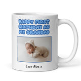 Personalised New Grandad Birthday Mug, Grandad Birthday Gift from Baby, Custom Photo Mug, New Grandad Present, Gift for First Time Grandad