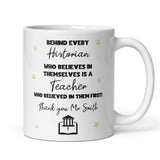 Personalised Thank You History Teacher Mug, End Of Year Thank You History Teacher, From History Student Cup, History Teacher Christmas Gift