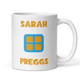 Funny Personalised Preggs Pastry Pregnancy Mug, Funny Mum To Be Mug, Cute Baby Shower Gift, Congratulations Pregnancy, Funny Maternity Leave