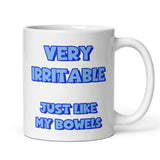 Funny IBS Mug, Very Irritable Just Like My Bowels, Tummy Health Humour Gift, Toilet Humour Mug, Digestive Trouble Gift, Chronic Illness Gift