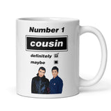 Funny Oasis Fan Mug for Cousin, Number 1 Cousin Definitely Maybe Mug, Oasis Music Fan Gift for Cousin, Cousin Birthday Gift, Fave Cousin