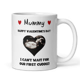Personalised Valentine’s Day Mummy Mug, Baby Scan Photo Mug, Valentine’s Gift for Mum-to-Be, First Valentine’s as a Mummy, From Baby Bump