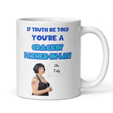 Funny Nessa Crackin' Father in Law Mug, Gavin and Stacey Mug, Funny Gavin and Stacey Gift for Father in Law, Birthday Gift for Father in Law