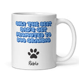 Funny Personalised Dog Grandad Mug, Only the Best Dads Get Promoted to Dog Grandad, Pet Dog Lover Gift, Father’s Day Mug for Dog Grandad