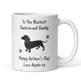 Personalised Dachshund Dad Mug, Sausage Dog Dad Gift, Father’s Day Gift from Dog, Funny Dog Dad Present, Doxie Dad Father's Day Gift for Him