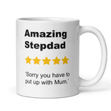Funny Stepdad Review Mug, Step-Dad Father's Day, Bonus Dad Gift, Father Figure Appreciation Gift, Funny Step-Dad Birthday Present, Stepdad