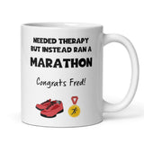 Marathon Runner Therapy Mug, 26.2 Mile Gift, Funny Marathon Finisher Present, Running Achievement Mug, UK Running Mug Gift, 2025 Marathon