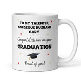 Personalised Husband Graduation Mug, Personalised Graduation Gift, University Graduate Gift, 2025 Graduation Gift, Husband Graduation Gift