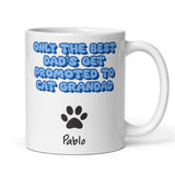 Funny Cat Grandad Mug, Only the Best Dads Get Promoted to Cat Grandad, Pet Cat Lover Gift, Father’s Day Gift for Cat Grandad, Cat Grandpa