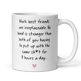 Funny Work Bestie Mug, Funny Office Best Friend Gift, Colleague Leaving Mug, Work Wife Gift, Office Banter Mug, Work Friends Coffee Mug Gift