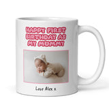 Personalised Photo First Birthday as my Mummy Mug, Baby Photo Gift Birthday, Mummy Birthday Day from Baby, To Mummy From Baby Present Gift
