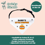 Personalised Daddy's Little Pumpkin Halloween Dog Bandana, Cute Pumpkin Dog Outfit, Funny Halloween Dog Costume, Halloween Pet Accessory