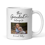 Personalised 'This Grandad Belongs To' Mug, Grandad Fathers Day Gift from Grandkids, Custom Photo & Name Mug, Father’s Day Gift for Grandad