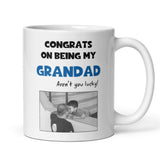 Funny Grandad Father’s Day Mug, Congrats on Being My Grandad, Grandad Gift from Grandchild, New Grandad Present, Grandpa Mug Father's Day