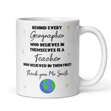 Personalised Thank You Geography Teacher Mug, End Of Year Thank You Geography Teacher, From Geography Student Gift for Teacher, Geography