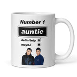 Funny Oasis Fan Mug for Auntie, Number 1 Auntie Definitely Maybe Mug, Oasis Music Fan Gift for Her, Auntie Oasis Birthday Mug, Aunt Birthday