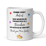 Personalised Thank You Art Teacher Mug, End Of Year Thank You Art, From Art Student Cup, Art Teacher Christmas, Art Class Gift for Teacher