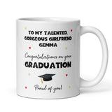 Personalised Girlfriend Graduation Mug, Personalised Graduation Gift, University Graduate Gift, 2025 Graduation Gift, Girlfriend Graduation