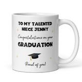 Personalised Talented Niece Graduation Mug, Personalised Graduation Gift, University Graduate Gift, 2025 Graduation Gift, Niece Graduation