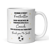 Personalised Thank You Football Coach Mug, End Of Year Thank You Gift for Football Teacher, From Football Student, Football Coach Gift