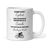 Personalised Cycling Coach Thank You Mug, Bike Club Gift, End of Season Cycling Gift, Cycling Coach Appreciation Present, Cyclist Coach Gift