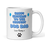 Cute Personalised Dog Dad Birthday Mug, Gift for Dog Dad, Dog Dad Gift, Furbaby Dad Gift, Dog Dad Era Gift, To Dad from Dog