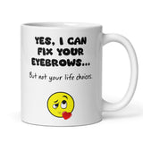 Brow Tech Gift Mug, Funny Mug for Eyebrow Technician, SPMU Artist Gift Idea, Brow Lamination Mug, Beauty Salon Coffee Cup