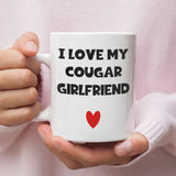 Funny Cougar Girlfriend Mug, I Love My Cougar Mug, Cheeky Age Gap Relationship Gift, Younger Boyfriend Present, Funny Mug for Toyboy
