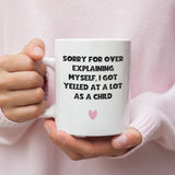 Yelled At As A Child Funny Mug, Family Secret Santa, Joke Christmas Gift