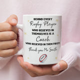 Personalised Thank You Rugby Coach Mug, End Of Year Thank You Gift for Rugby Teacher, From Rugby Student Cup, Rugby Coach Christmas Gift