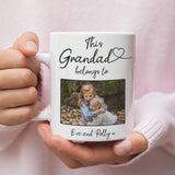 Personalised 'This Grandad Belongs To' Mug, Grandad Fathers Day Gift from Grandkids, Custom Photo & Name Mug, Father’s Day Gift for Grandad