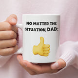 Funny Dad Thumbs Up Mug, Funny Dad Mug, Funny Joke Gift for Dad, Fathers Day Gift for Dad, Dad Birthday Gift, Funny Cheap Fathers Day Gift