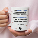 Cute Dad to Be Father's Day Mug, Fathers Day Dad to Be Gift, First Time Dad Fathers Day, Father's Day Gift from Bump, Pregnancy Father's Day