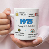1975 Happy 50th Birthday Mug, 50th Gift for Dad, Uncle 50th Cup, Mum Happy 50th, Boyfriend 50th Birthday, Funny Husband 50th Birthday