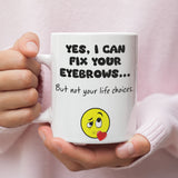 Brow Tech Gift Mug, Funny Mug for Eyebrow Technician, SPMU Artist Gift Idea, Brow Lamination Mug, Beauty Salon Coffee Cup