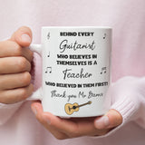 Personalised Thank You Guitar Teacher Mug, End Of Year Thank You Guitar Teacher, From Guitar Student Gift, Guitar Teacher Christmas Present