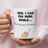 Nail Tech Gift Mug, Funny Nail Artist Mug, Nail Salon Coffee Cup, Manicurist Birthday Present, Acrylic Nails Tech Gift Idea, Nail Salon Gift