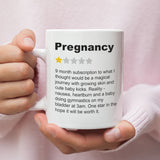 Funny Bad Pregnancy Review Mug, Funny Mum To Be Mug, Cute Baby Shower Gift, Congratulations Pregnancy, Funny Maternity Leaving Present