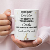 Personalised Thank You Cricket Coach Mug, End Of Year Thank You Gift for Cricket Teacher, From Cricket Student Cup, Cricket Coach Christmas