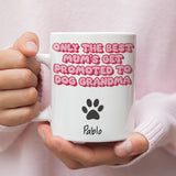 Personalised Only the Best Mums Get Promoted to Dog Grandmas Mug, Custom Dog Grandma Gift, Funny Pet Lover Present, Mother’s Day Dog Grandma
