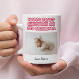 Personalised First Birthday as My Grandma Mug, Photo Gift for New Grandma, Grandchild to Grandma Mug, Custom Grandma Present, Gift from Baby