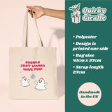 Ghouls Just Wanna Have Fun Tote Bag, Funny Boo Basket Gift for Girlfriend, Daughter Boo Box Present, Spooky Season Tote, Bestie Boo Basket