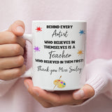 Personalised Thank You Art Teacher Mug, End Of Year Thank You Art, From Art Student Cup, Art Teacher Christmas, Art Class Gift for Teacher