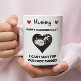 Personalised Valentine’s Day Mummy Mug, Baby Scan Photo Mug, Valentine’s Gift for Mum-to-Be, First Valentine’s as a Mummy, From Baby Bump