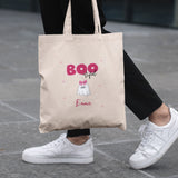 Personalised Boo-tiful Tote Bag, Cute Halloween Tote with Name, Custom Ghost Tote Bag, Boo Basket Gift for Her, Girlfriend Halloween Bag