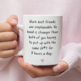 Funny Work Bestie Mug, Funny Office Best Friend Gift, Colleague Leaving Mug, Work Wife Gift, Office Banter Mug, Work Friends Coffee Mug Gift